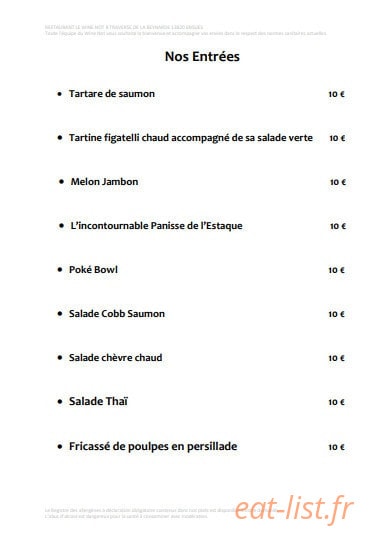 Wine-not — carte page 2