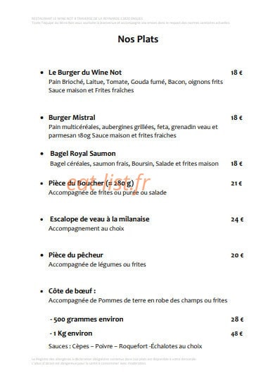 Wine-not — carte page 4