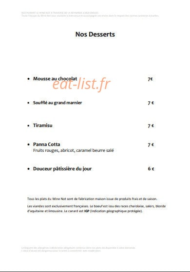 Wine-not — carte page 5