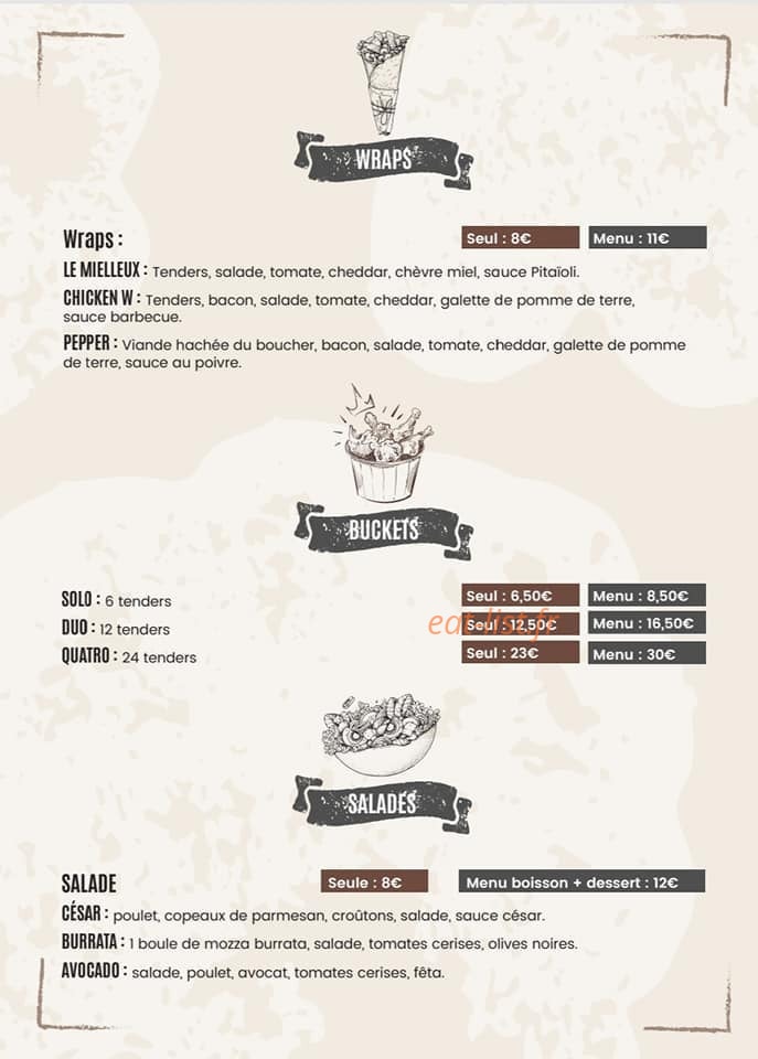 Le smash burger — carte page 2