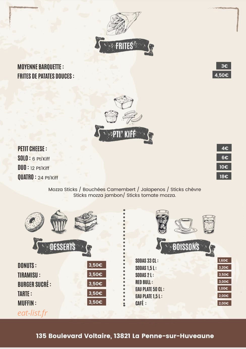 Le smash burger — carte page 4