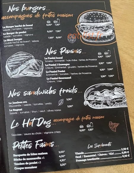 Snack le PENNOIS — carte page 2