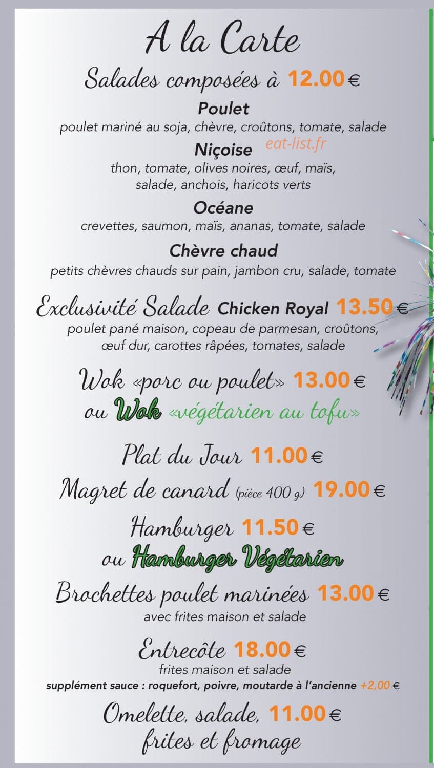 La Terrasse de Cécile — carte page 1