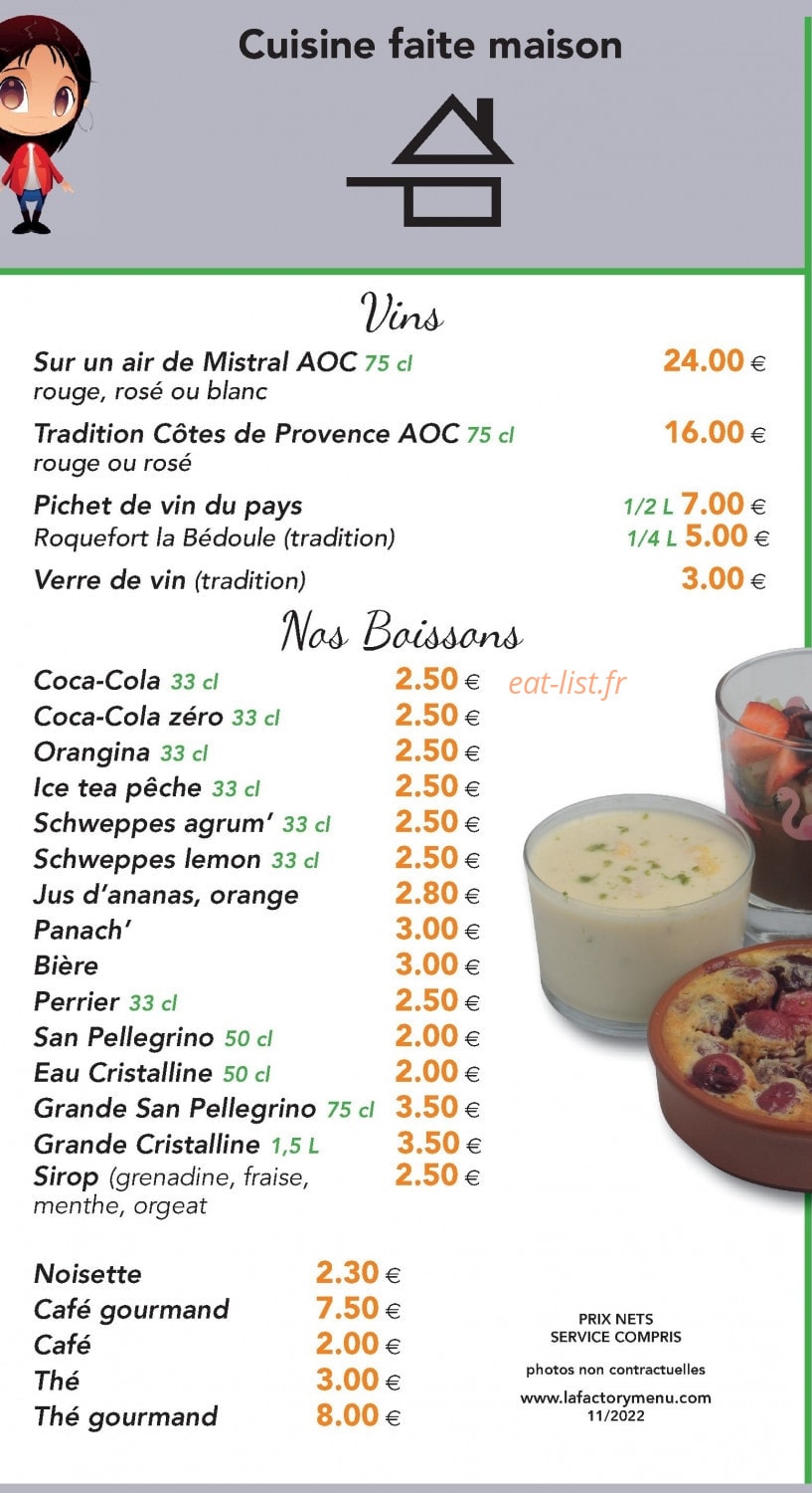 La Terrasse de Cécile — carte page 3