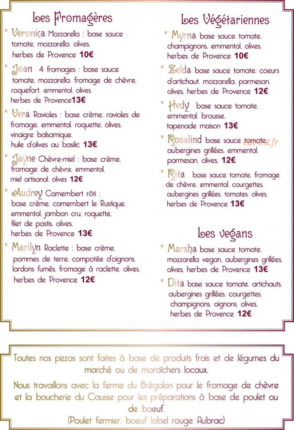 La Belle Epoque — carte page 2