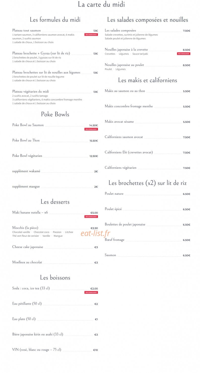 D'Sushis — carte page 7