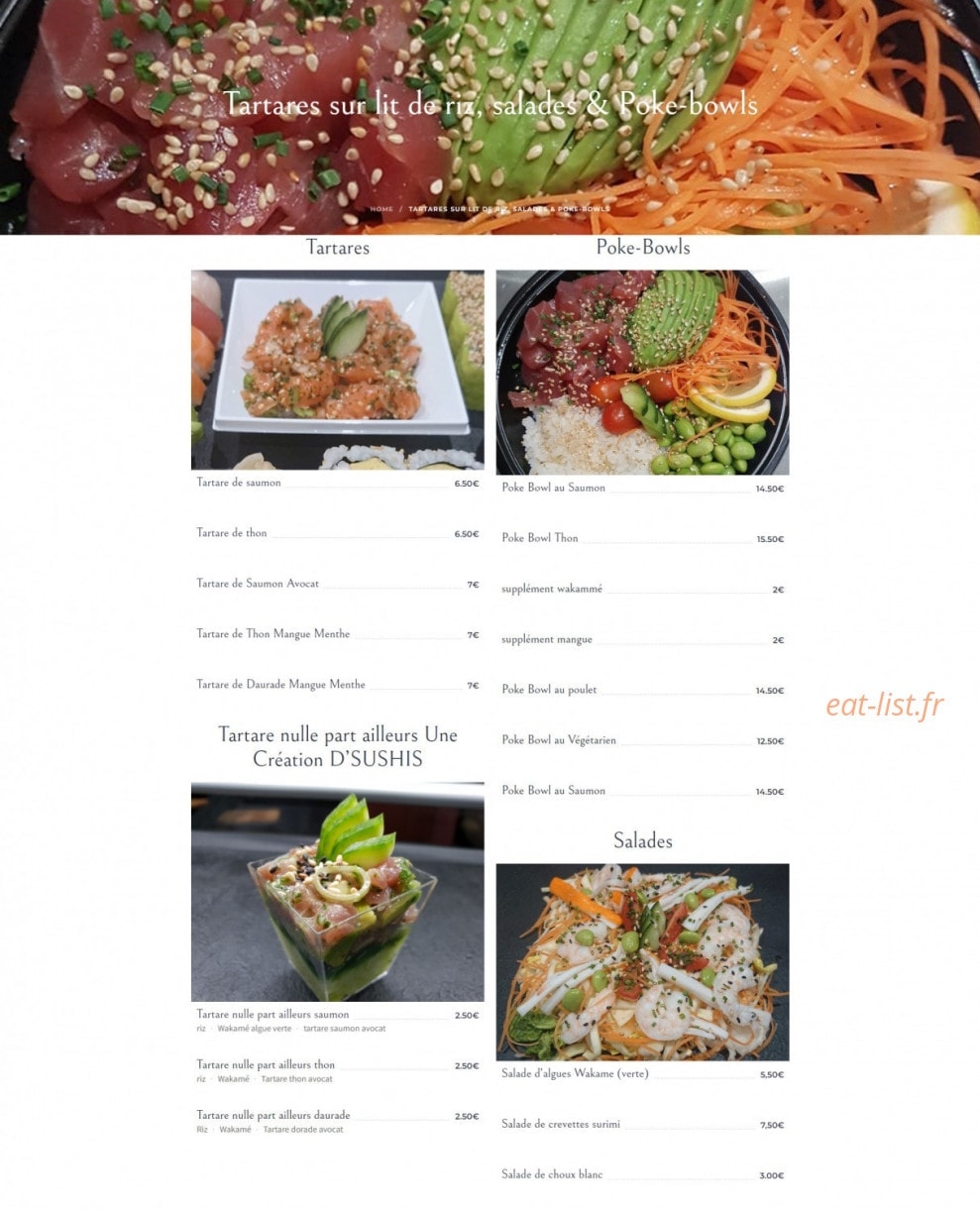 D'Sushis — carte page 5