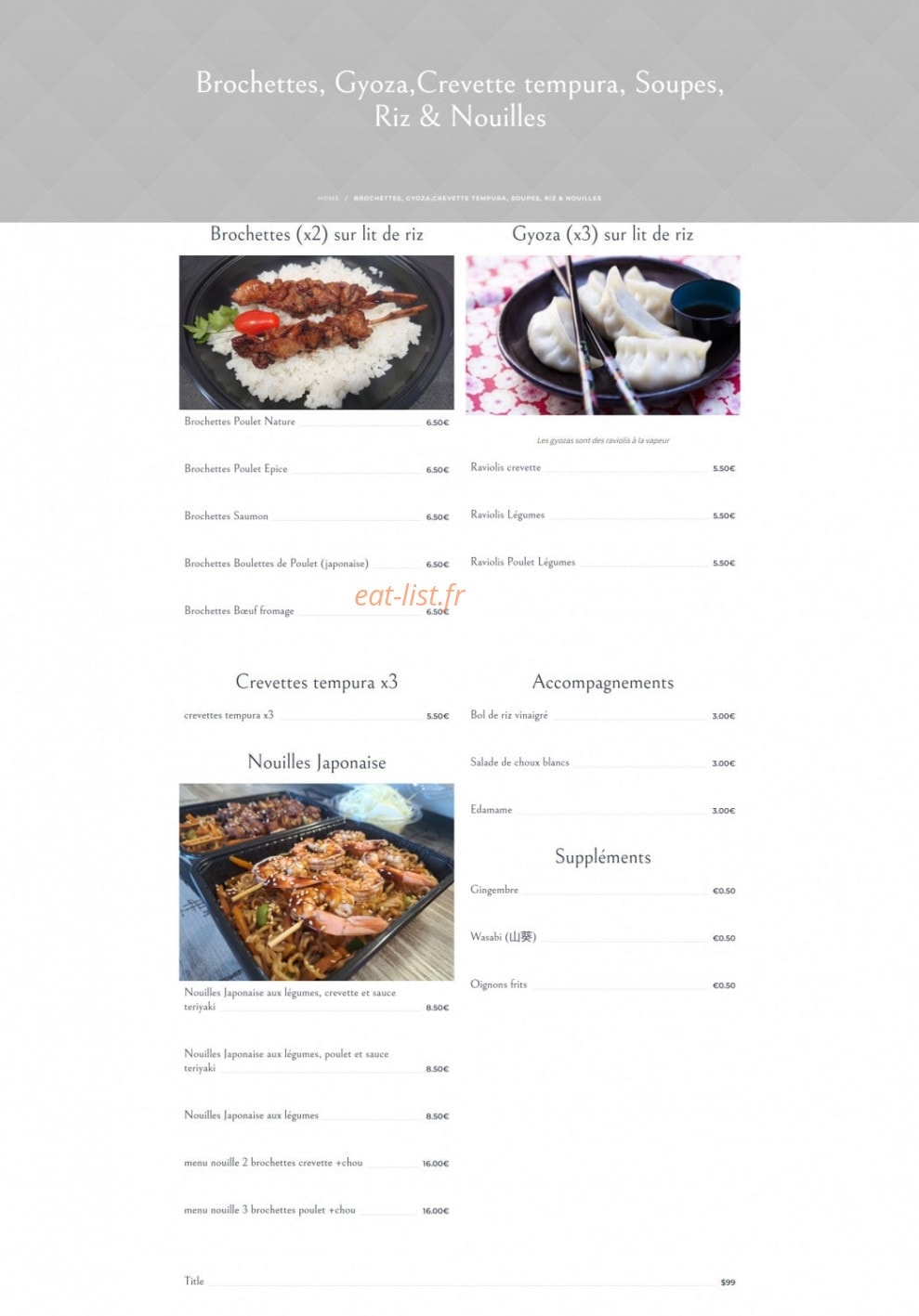 D'Sushis — carte page 6