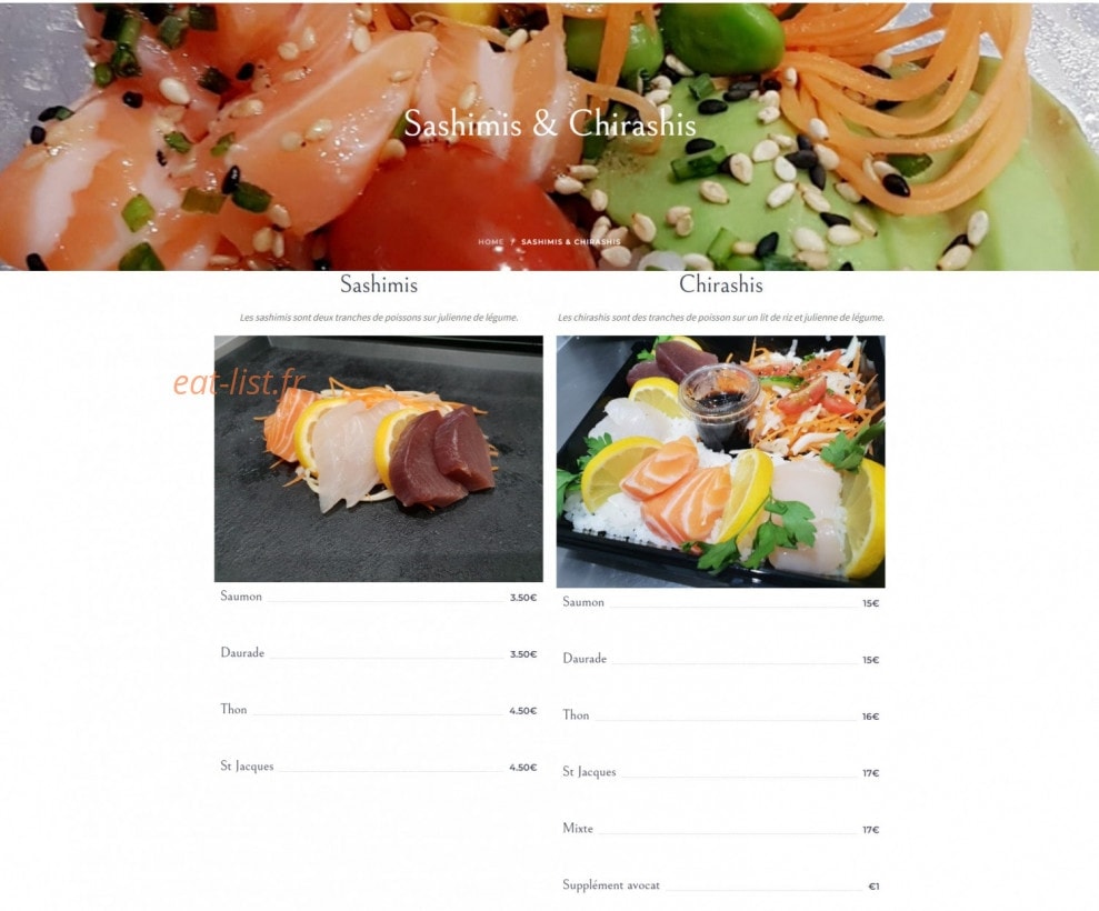 D'Sushis — carte page 4