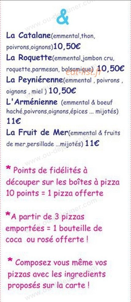 Pizza and co — carte page 3