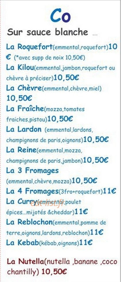 Pizza and co — carte page 4