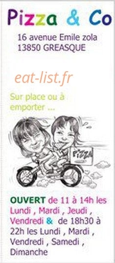 Pizza and co — carte page 1