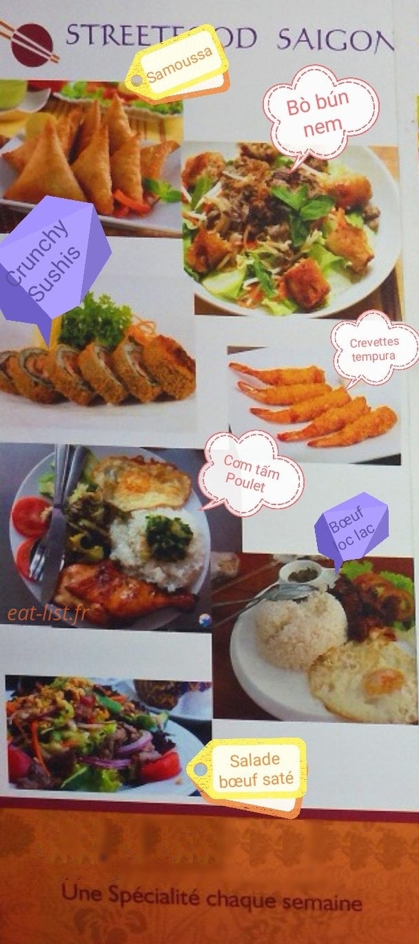 Street food Sài Gòn — carte page 1