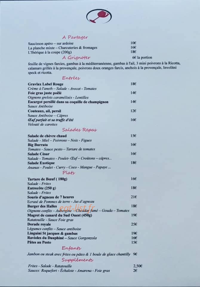 Les Halles De Peyrolles — carte page 1