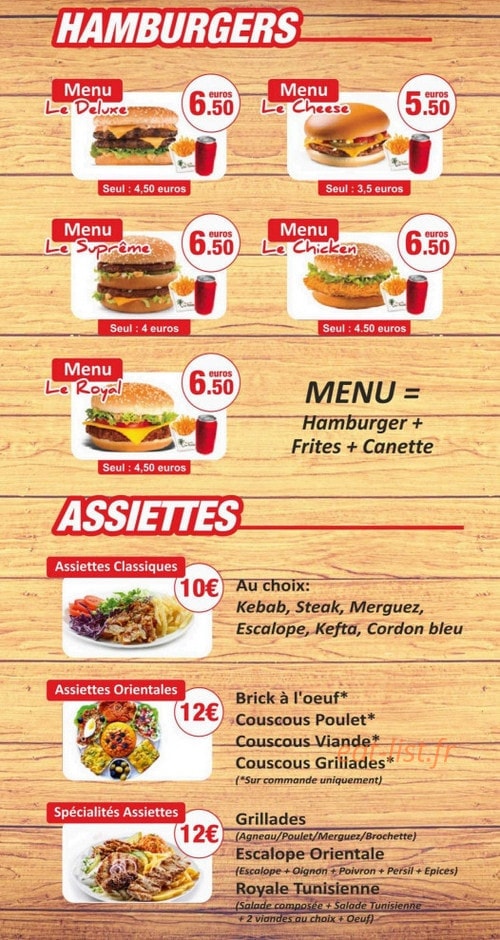 Snack comme d'hab — carte page 4