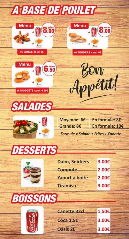 Snack comme d'hab — carte page 5