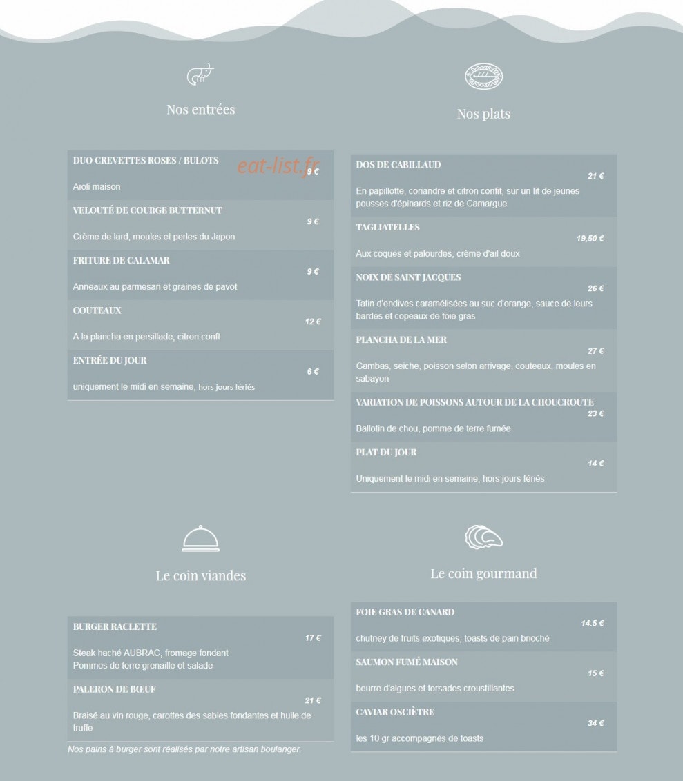 Huîtres & compagnie — carte page 2