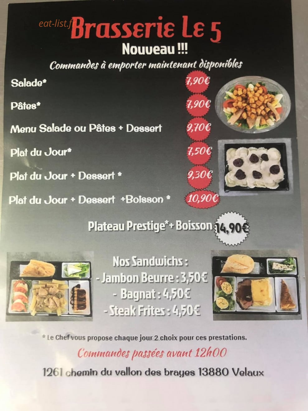 Brasserie Le 5 — carte page 2