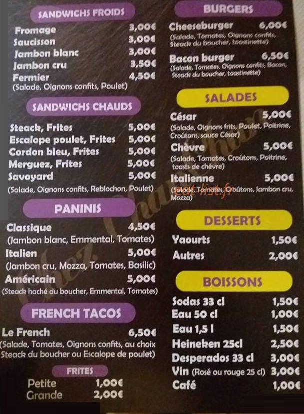 Chez chanchan — carte page 2