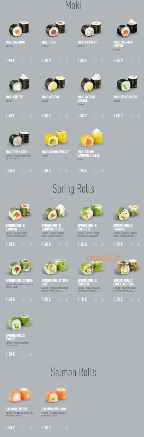Enjoy Sushi — carte page 5