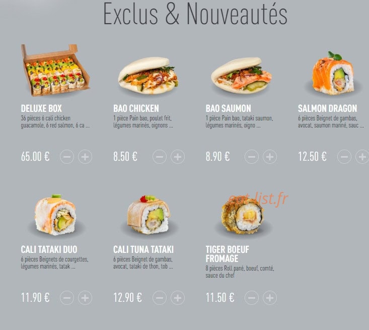 Enjoy Sushi — carte page 2