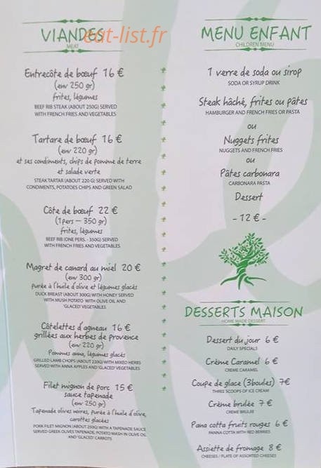 Café de l'Avenir — carte page 2