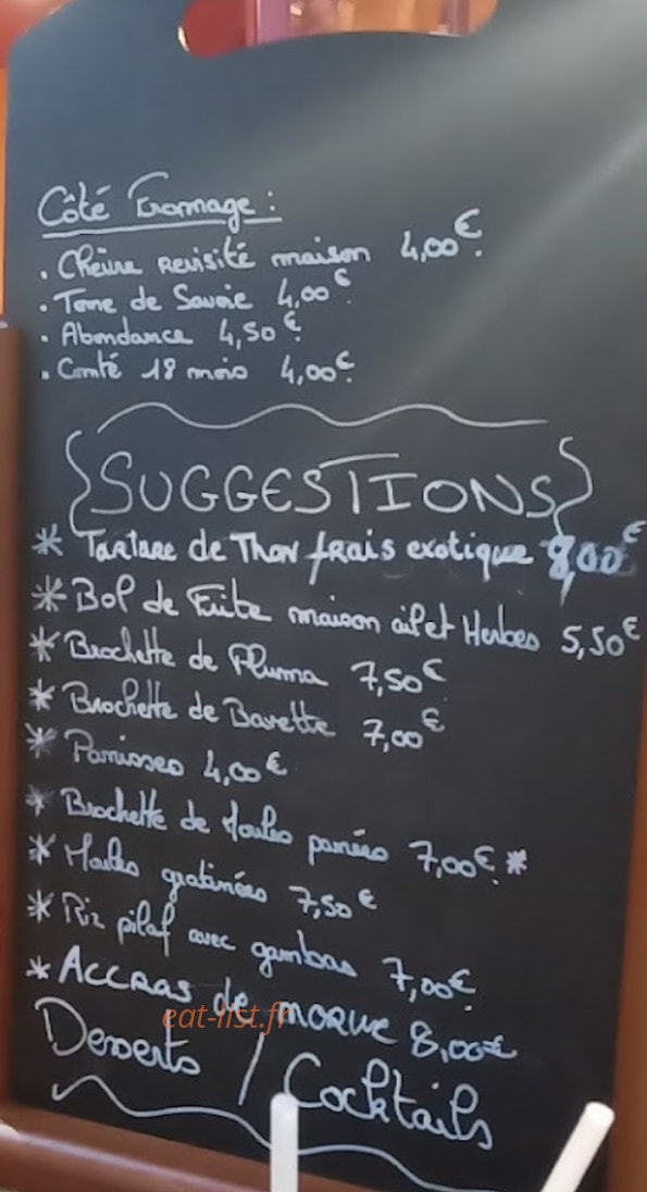 Le Café De Provence — carte page 1