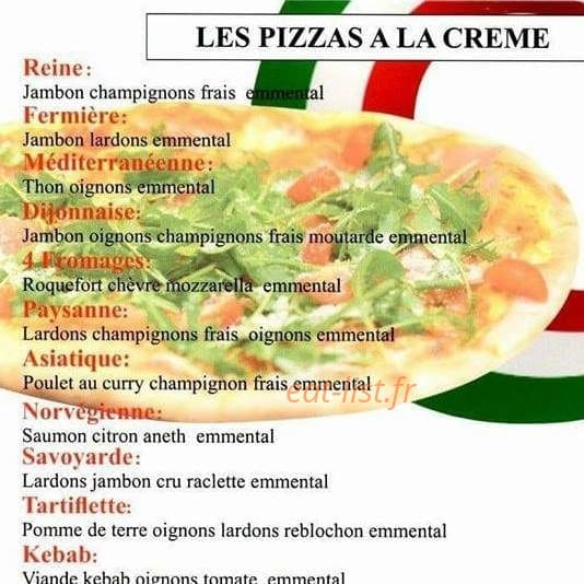 Carte et menu de Nonna pizza à Saint Mitre les Remparts — les pizzas base creme