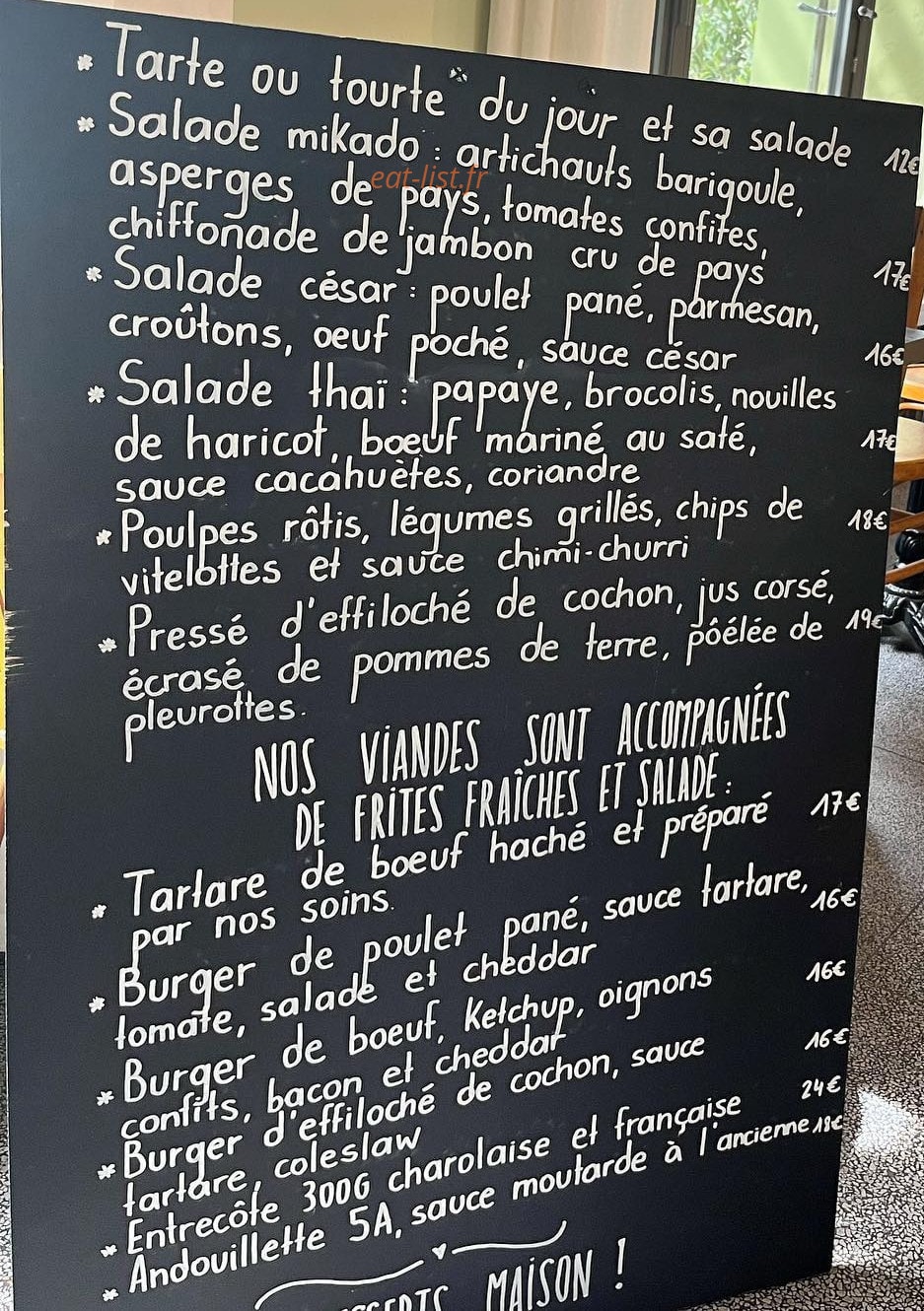 Le Bistrot de la Gare — carte page 1