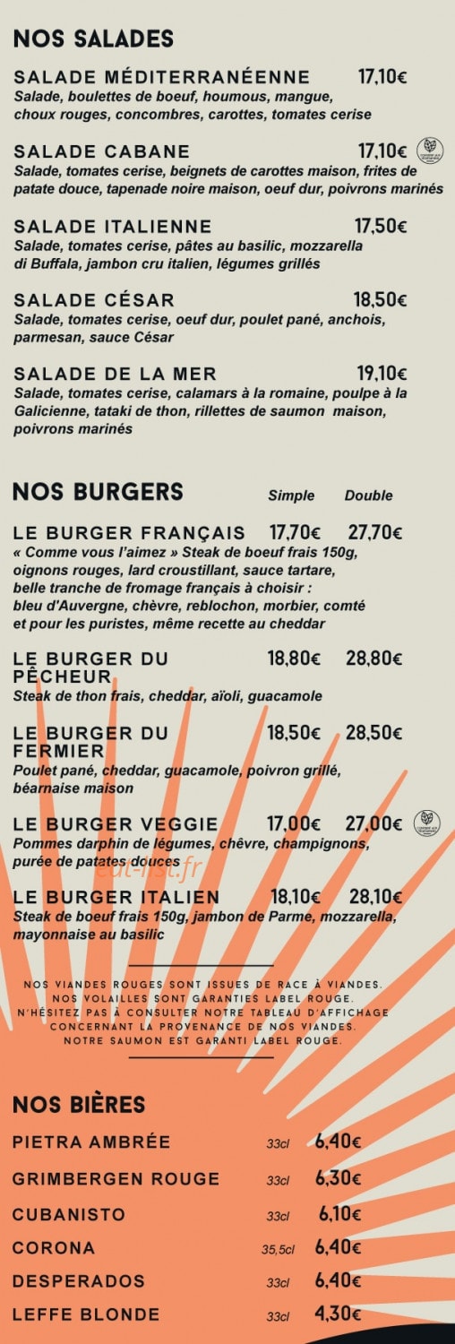 La Cabane — carte page 16