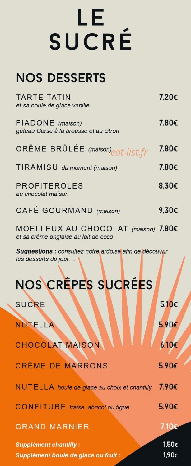 La Cabane — carte page 8