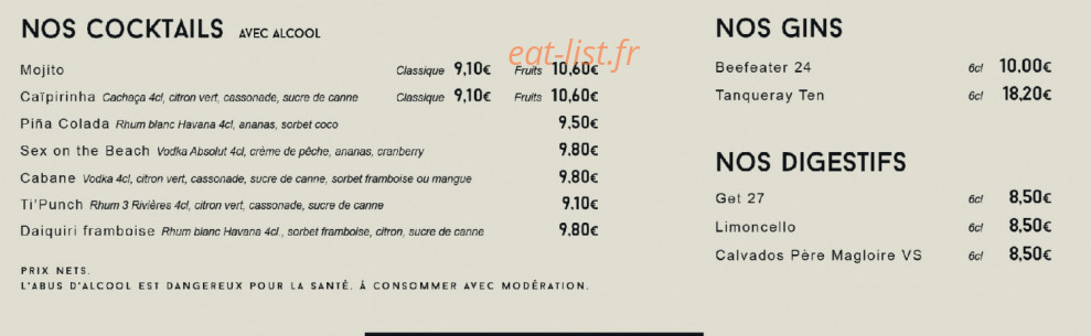 La Cabane — carte page 7