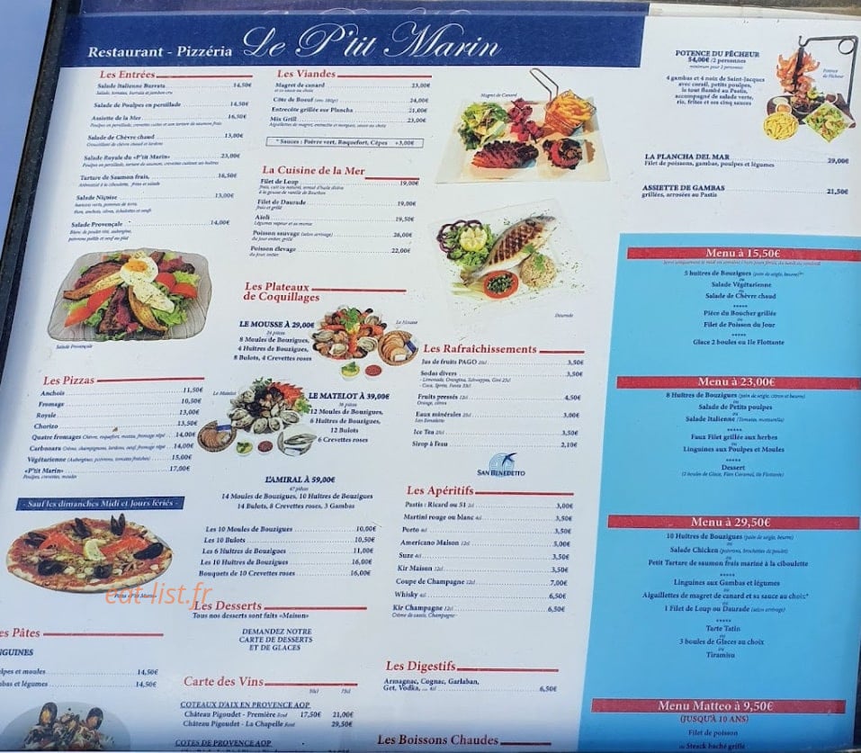 Le Petit Marin — carte page 1