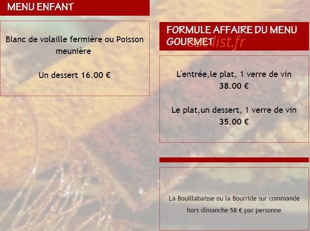 Restaurant Les Girelles — carte page 6