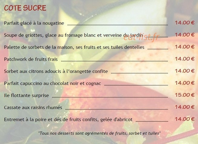 Restaurant Les Girelles — carte page 3