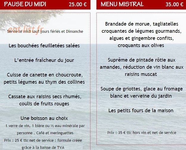 Restaurant Les Girelles — carte page 4