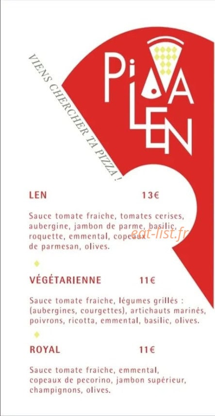 Pizza len — carte page 2