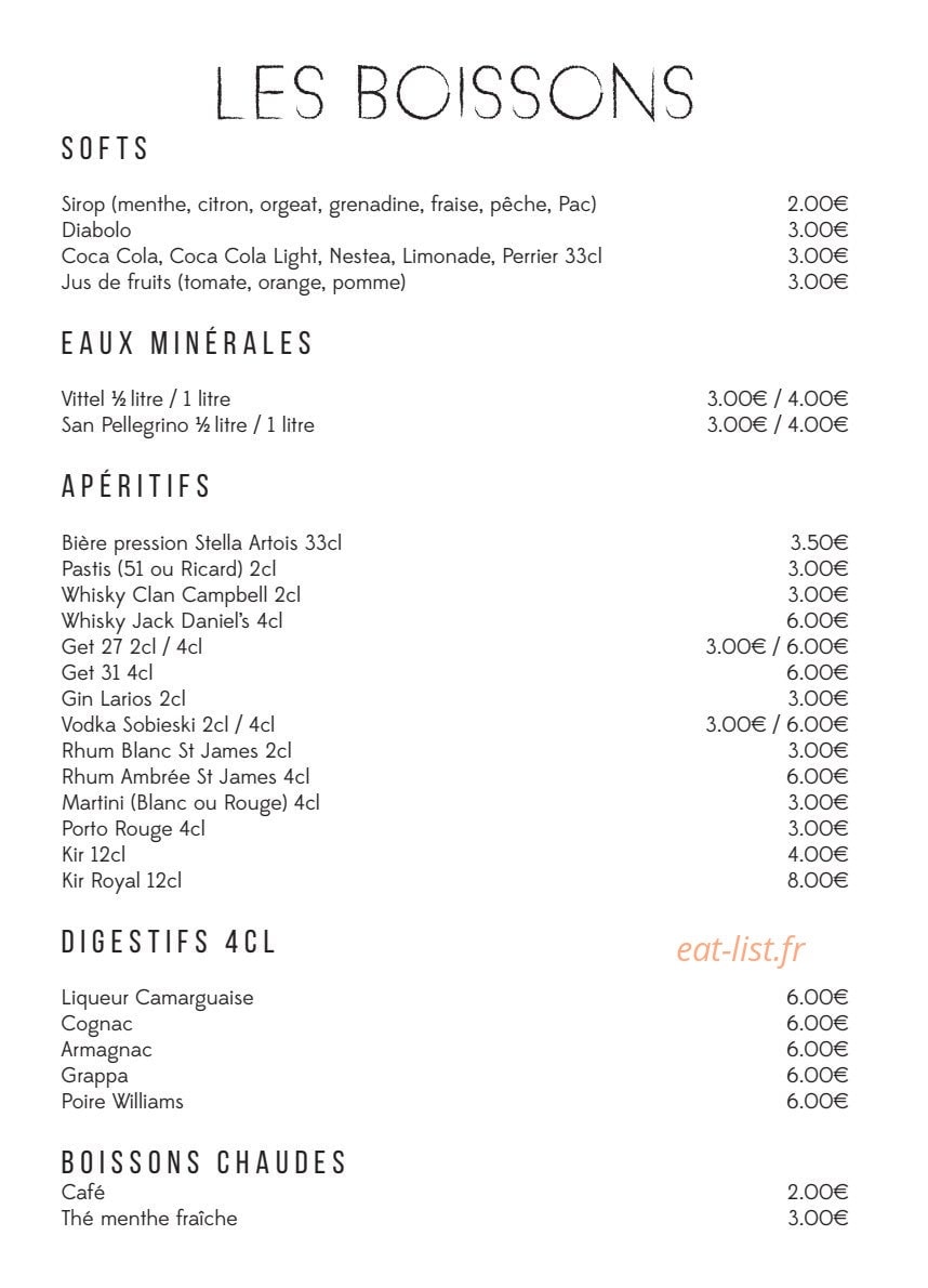 Le Bel Oustau — carte page 4