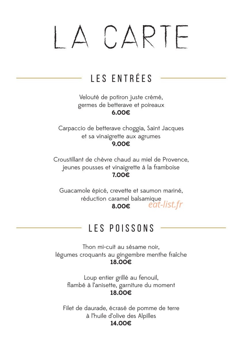 Le Bel Oustau — carte page 2