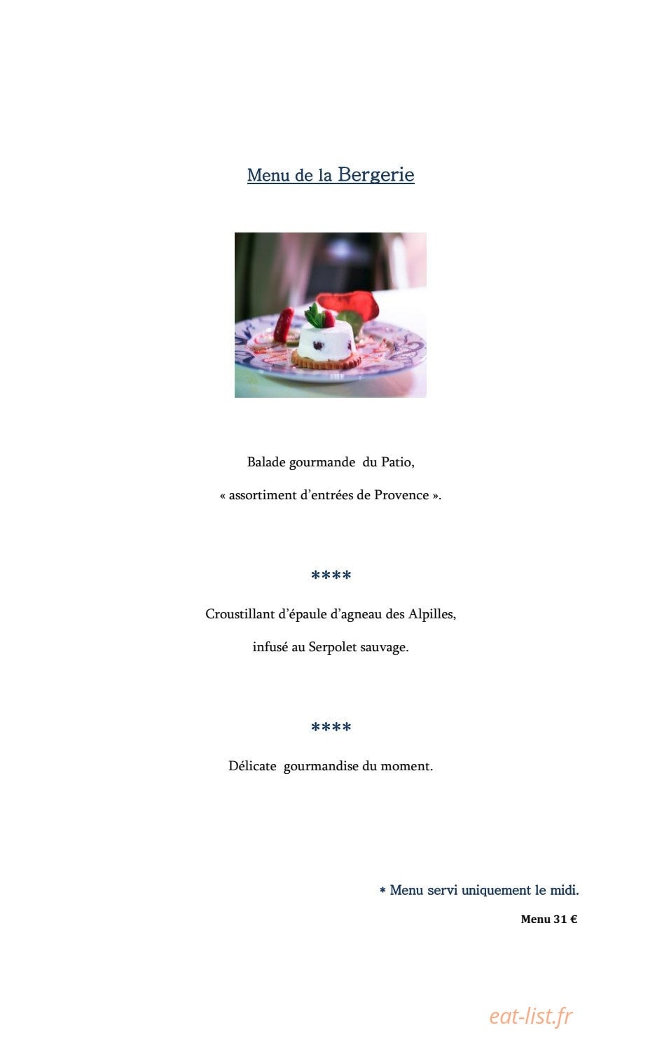 Le Patio — carte page 1