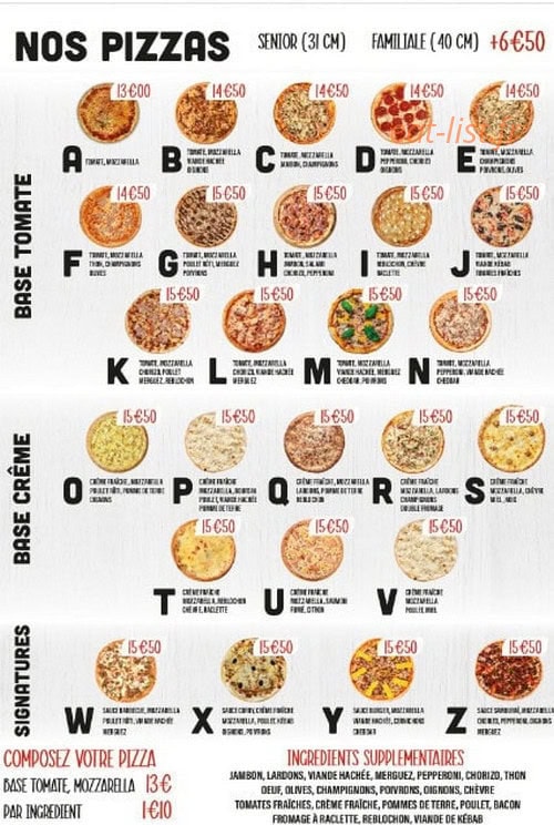 alphabet pizza — carte page 4