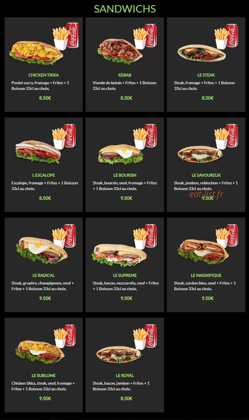 Andiamo Pizza — carte page 11