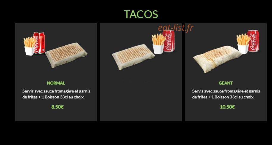 Andiamo Pizza — carte page 8