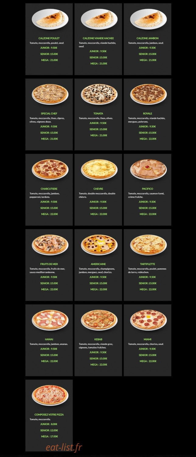 Andiamo Pizza — carte page 4