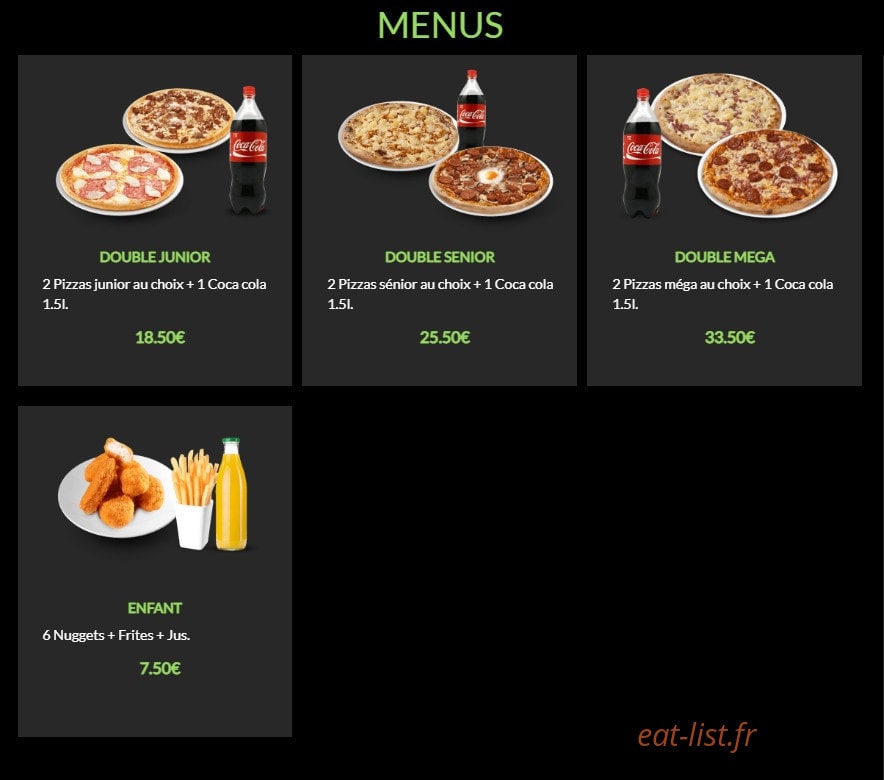 Andiamo Pizza — carte page 1