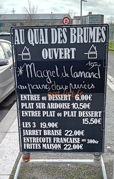 Au Quai Des Brumes — carte page 1