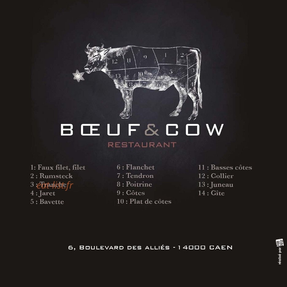 Boeuf & Cow — carte page 6