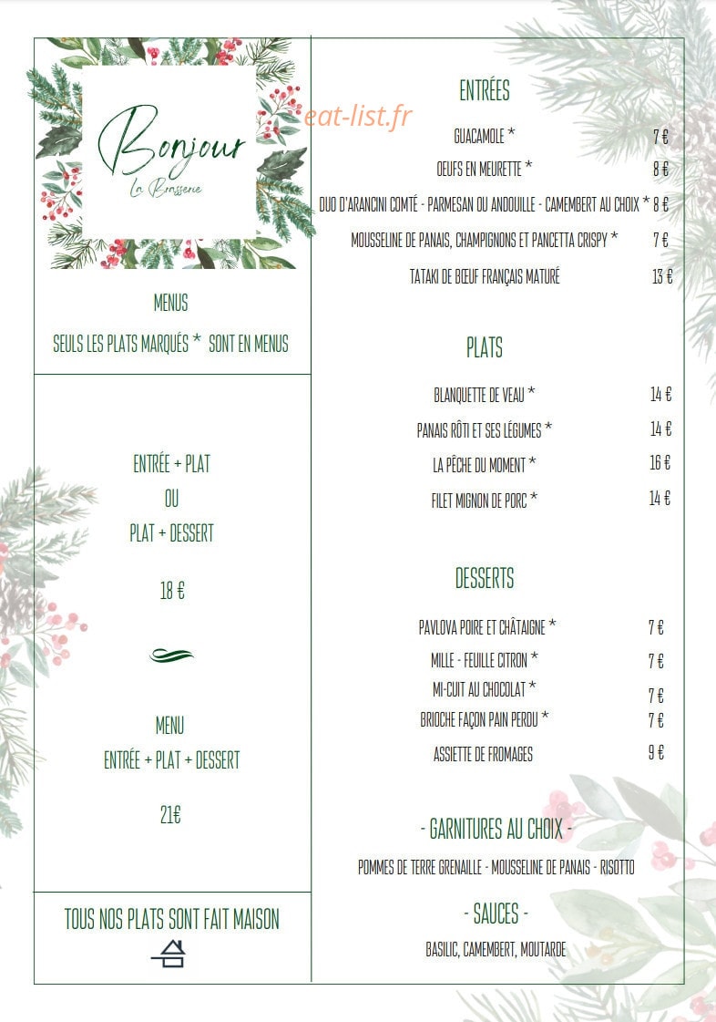 Bonjour Bonsoir — carte page 1
