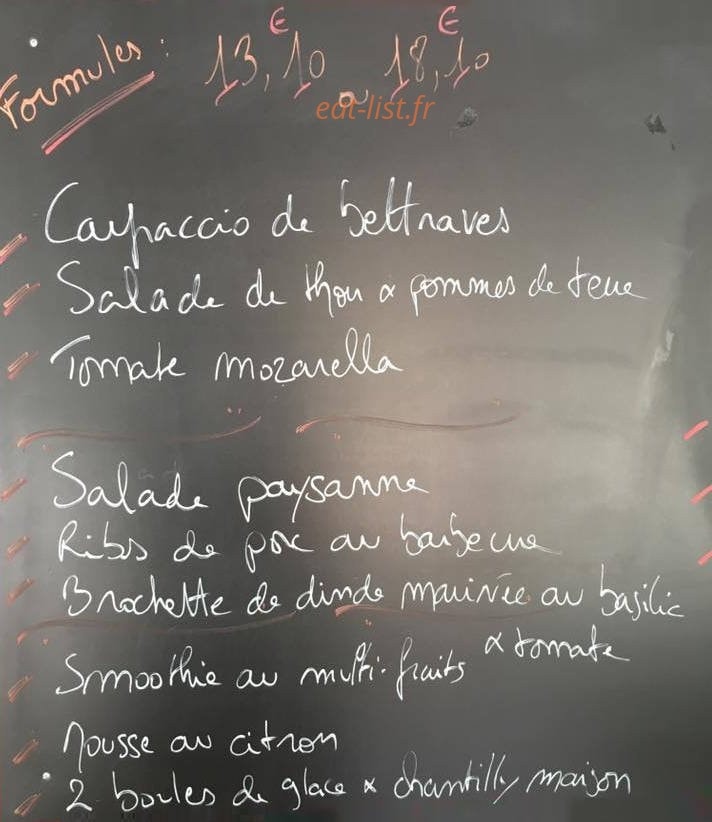 Brasserie le 161 — carte page 1