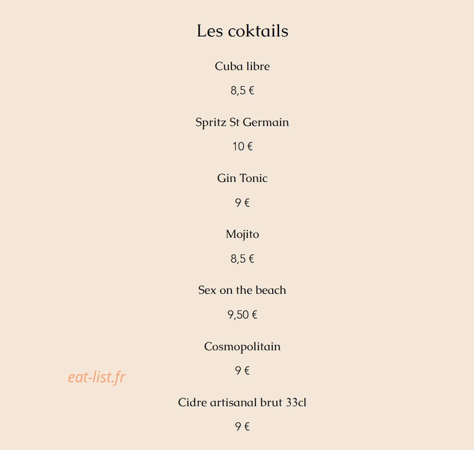 Brunch des Quais — carte page 7